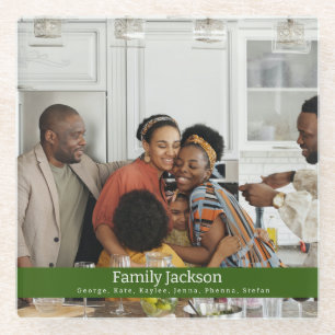 Aangepast familieportret   Herinneringen omzetten  Glazen Onderzetter