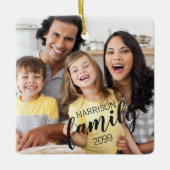 Aangepast FAMILIESCHERM 2-fototoetsenbord Keramisch Ornament (Voorkant)