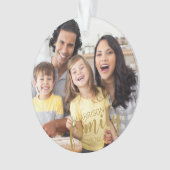 Aangepast FAMILY Gold Script 2 Photo Keepomwille O Ornament (voorkant)