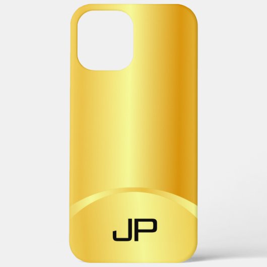 Aangepast Faux Gold Elegant Moderne Monogrammen Case-Mate iPhone Case (Achterkant)