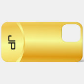 Aangepast Faux Gold Elegant Moderne Monogrammen Case-Mate iPhone Case (Achterkant (horizontaal))