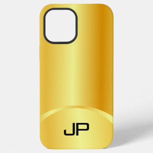Aangepast Faux Gold Elegant Moderne Monogrammen iPhone 12 Pro Max Hoesje
