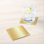 Aangepast Faux Gold Glamor Blank Modern Elegant Kartonnen Onderzetters (Insitu)