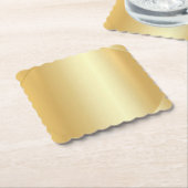 Aangepast Faux Gold Glamor Blank Modern Elegant Kartonnen Onderzetters (Gebogen)