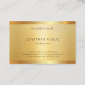 Aangepast Faux Gold Modern Elegant Professional Visitekaartje (Achterkant)