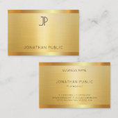 Aangepast Faux Gold Modern Elegant Professional Visitekaartje (Voorkant / Achterkant)