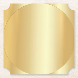 Aangepast Faux Gold Modern Glamoureus Blank Elegan Kartonnen Onderzetters