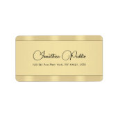 Aangepast Faux Gold Modern Typografie Adres Etiket (Voorkant)