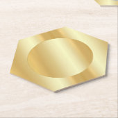 Aangepast Faux Gold Trendy Legant Blank Kartonnen Onderzetters (Schuin)