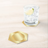Aangepast Faux Gold Trendy Legant Blank Kartonnen Onderzetters (Insitu)