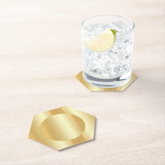 Aangepast Faux Gold Trendy Legant Blank Kartonnen Onderzetters (Insitu)