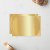 Aangepast Faux Gold Trendy Modern Elegant Blank Notitiekaartje (Voorkant / Achterkant in situ)
