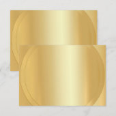 Aangepast Faux Gold Trendy Modern Elegant Blank Notitiekaartje (Voorkant / Achterkant)