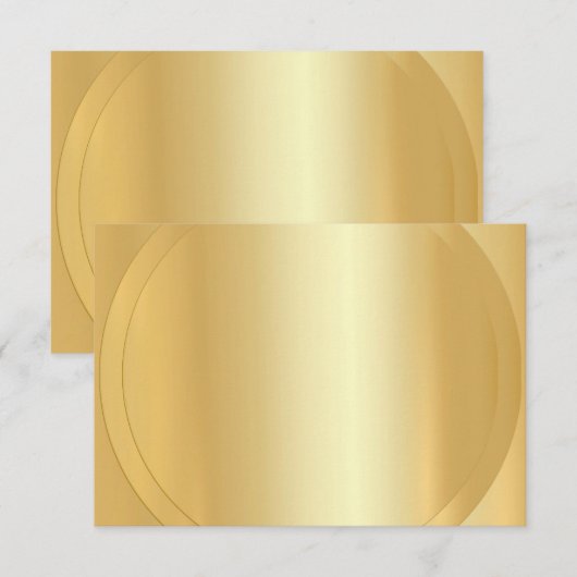 Aangepast Faux Gold Trendy Modern Elegant Blank Notitiekaartje (Voorkant / Achterkant)