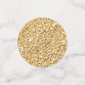 Aangepast Faux Mousserend Happy Birthday Gold Glit Confetti (Kleine voorkant)