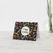 Aangepast, Fel Wilde Bloemen Gelukkig Verjaardag Kaart (Voorkant)