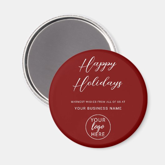 Aangepast Festive Rode Zakelijk Logo Magneet (Voorkant / Achterkant)