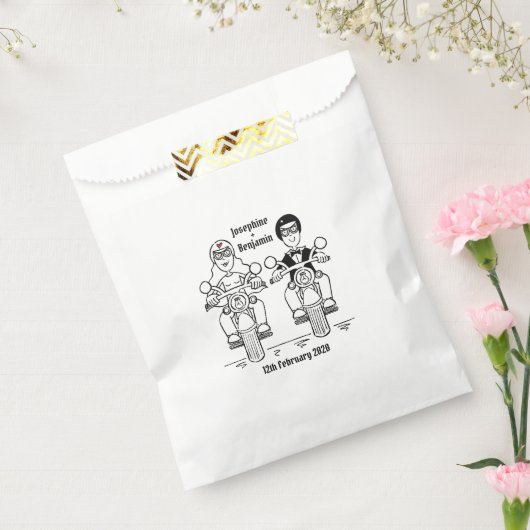 Aangepast fietshuwelijk bedankzakje (Gezegeld)