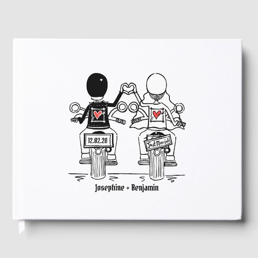 Aangepast fietshuwelijk gastenboek (Voorkant)