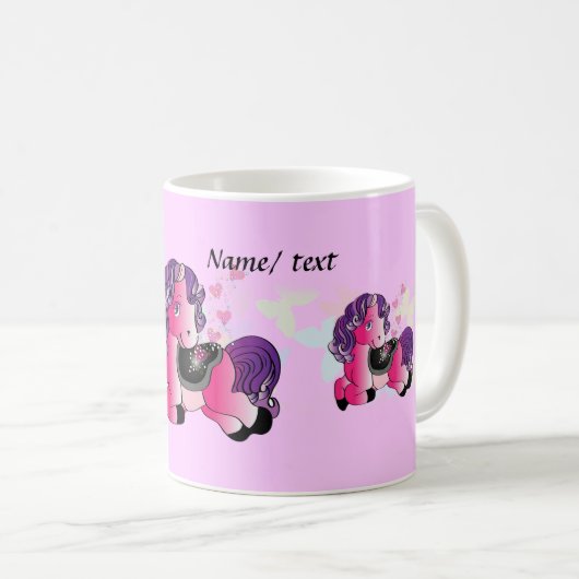 Aangepast fijn klein pony koffiemok (Voorkant rechts)