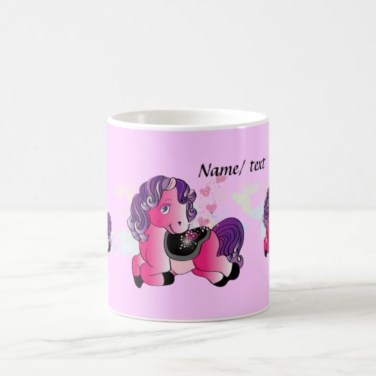 Aangepast fijn klein pony koffiemok (Center)