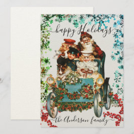 Aangepast Fijne Feestdagen Chic Landelijk Vintage  Kaart