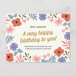 Aangepast - Fijne Floral van afgelopen dag Briefkaart