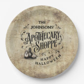 Aangepast Fijne Halloween Papieren Bordje (Voorkant)