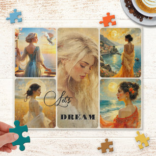 Aangepast fijne kunst vrouwen collage puzzel