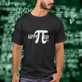 Aangepast Fijne Pi-dag met Jaar en Pi-symbool T-shirt