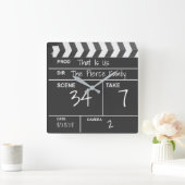 Aangepast filmklapbord voor thuisbioscoop vierkante klok (Huis)