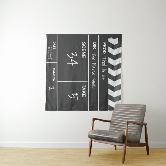 Aangepast filmklapbord voor thuisbioscoop wandkleed (In Situ (horizontaal))