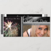 Aangepast Fireworks slaat de datum op Kaart (Voorkant / Achterkant)