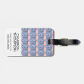 Aangepast Flamingo patroon voor fototender Bagagelabel (Achterkant horizontaal)