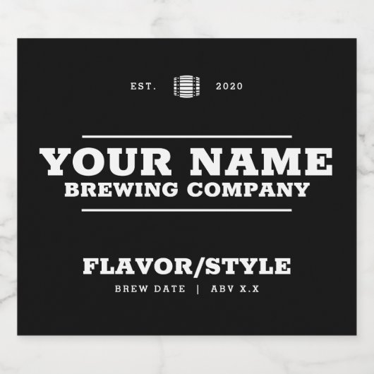 Aangepast flesetiket bier, wijn, kombucha, frisdra bier etiket (Enkel label)