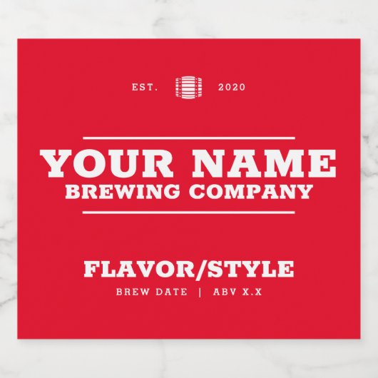 Aangepast flesetiket bier, wijn, kombucha, frisdra bier etiket (Enkel label)