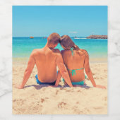 Aangepast flesetiket op foto's op maat wijn etiket (Enkel label)