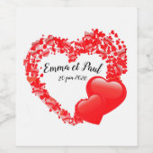 Aangepast flesetiket op jubileum wijn etiket (Enkel label)