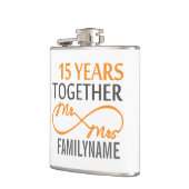 Aangepast flesje van de heer en mevrouw 15th Jubil Heupfles (Links)