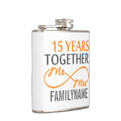 Aangepast flesje van de heer en mevrouw 15th Jubil Heupfles (Rechts)