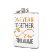 Aangepast flesje van de heer en mevrouw 1st Jubile Heupfles (Links)