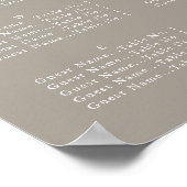 Aangepast flessenkruid - Alfabetische zitplaats Poster (Hoek)