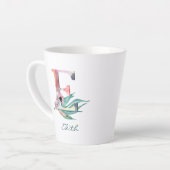 Aangepast flessenMonogram voor Waterverf met lette Latte Mok (Linkerhoek)