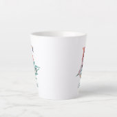 Aangepast flessenMonogram voor Waterverf met lette Latte Mok (Voorkant)