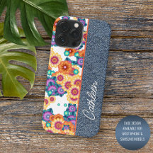 Aangepast flessenpatroon op Faux Blue Denim Jeans