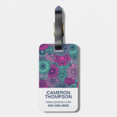 Aangepast flessenpatroon voor foto's bagagelabel (Achterkant verticaal)