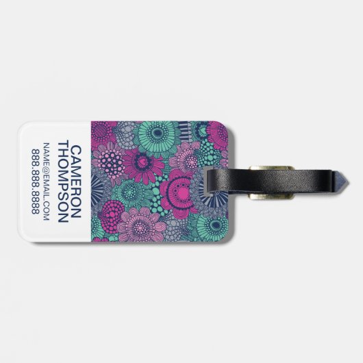 Aangepast flessenpatroon voor foto's bagagelabel (Achterkant horizontaal)