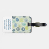 Aangepast flessenpatroon voor foto's en monogram bagagelabel (Achterkant horizontaal)