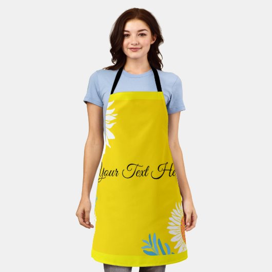 Aangepast floraal ontworpen schort (Gedragen)