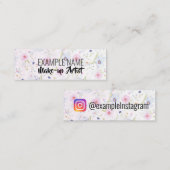 Aangepast "Floral Bloom"-instagram Mini Visitekaartje (Voorkant / Achterkant)